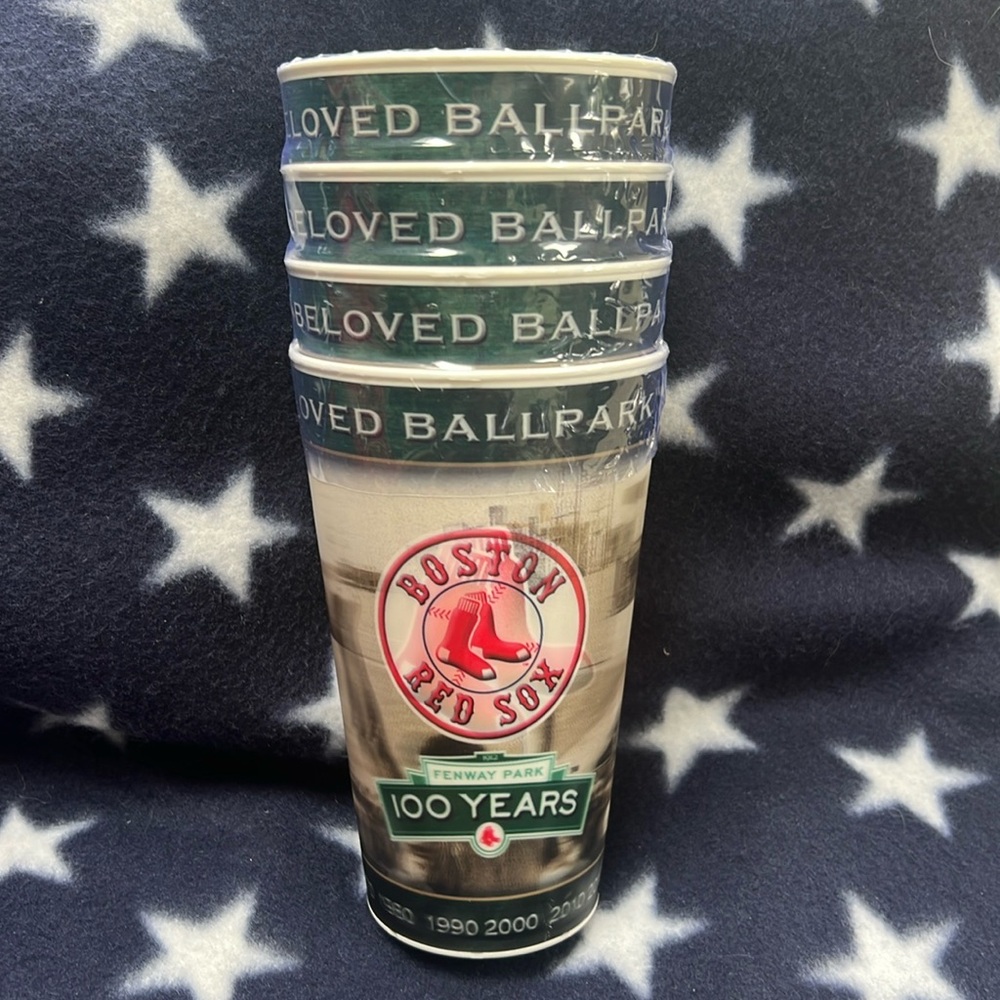 MLB Baseball Boston Red Sox 2012 100 Years Fenway Park Souvenir Cups Holograms